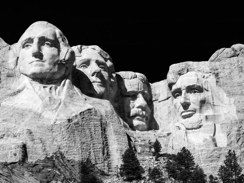 The four faces at Mount Rushmore.