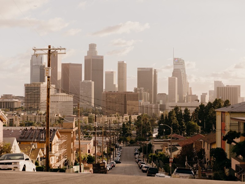 Landscape of road near Los Angeles