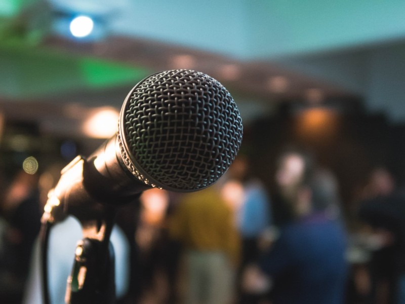 Microphone on a karaoke night