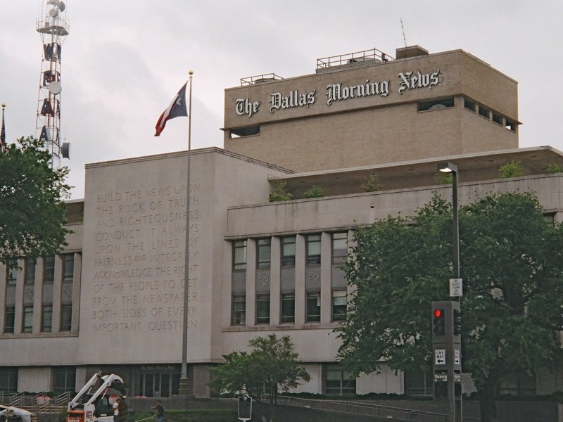 The Dallas Morning News building.
